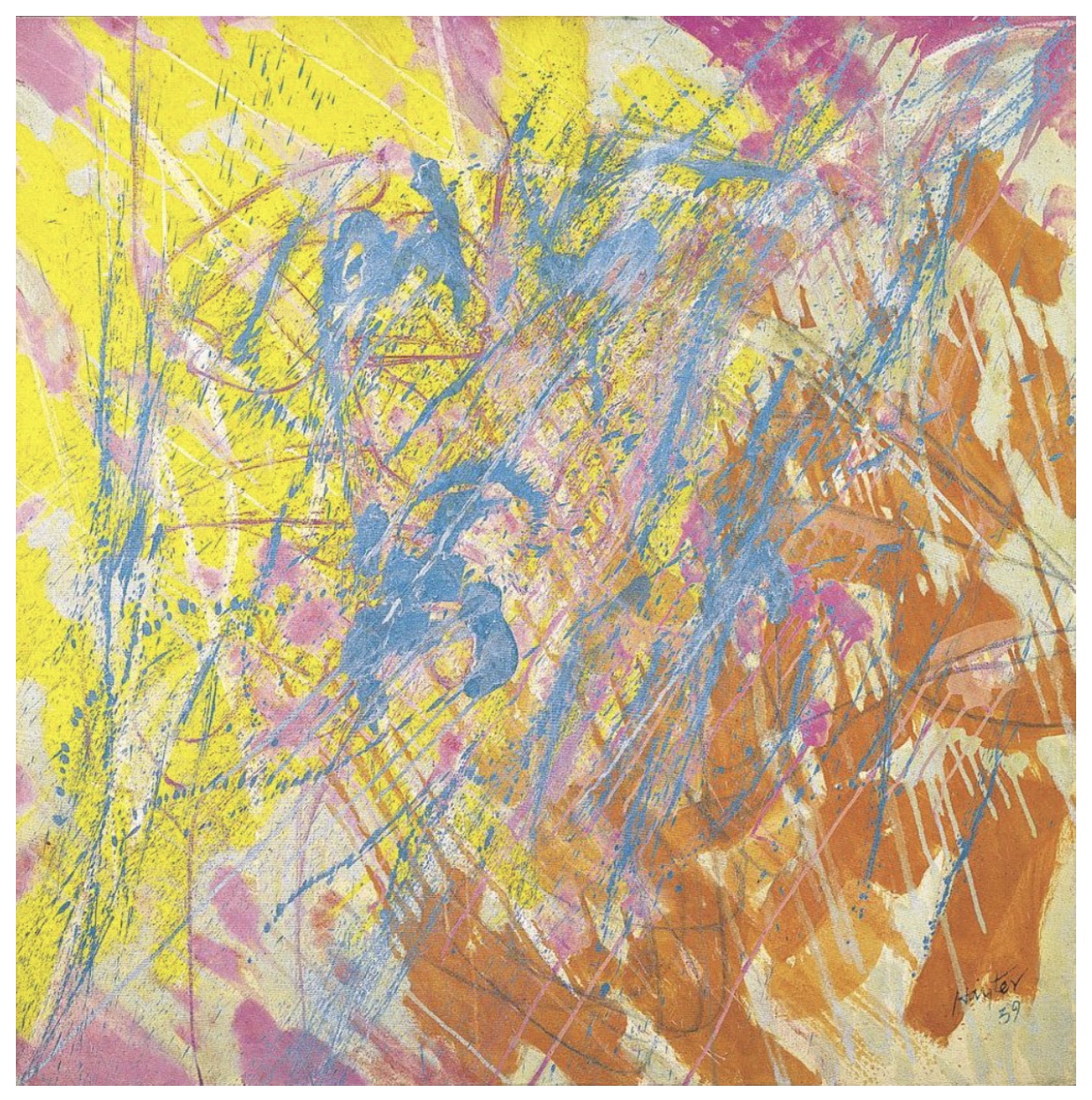 Pink / Blue Abstract Composition